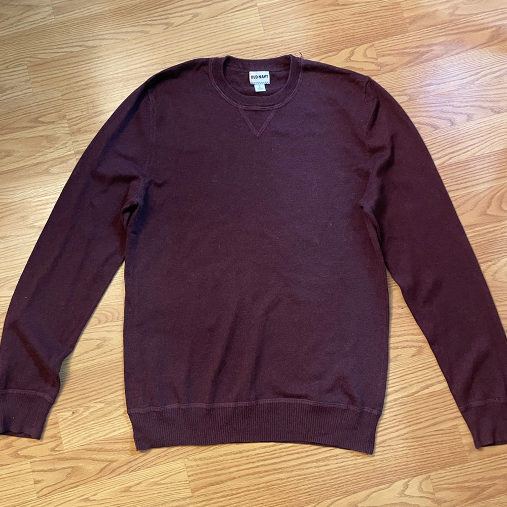 Old Navy Men's Dark Red Crewneck Sweater